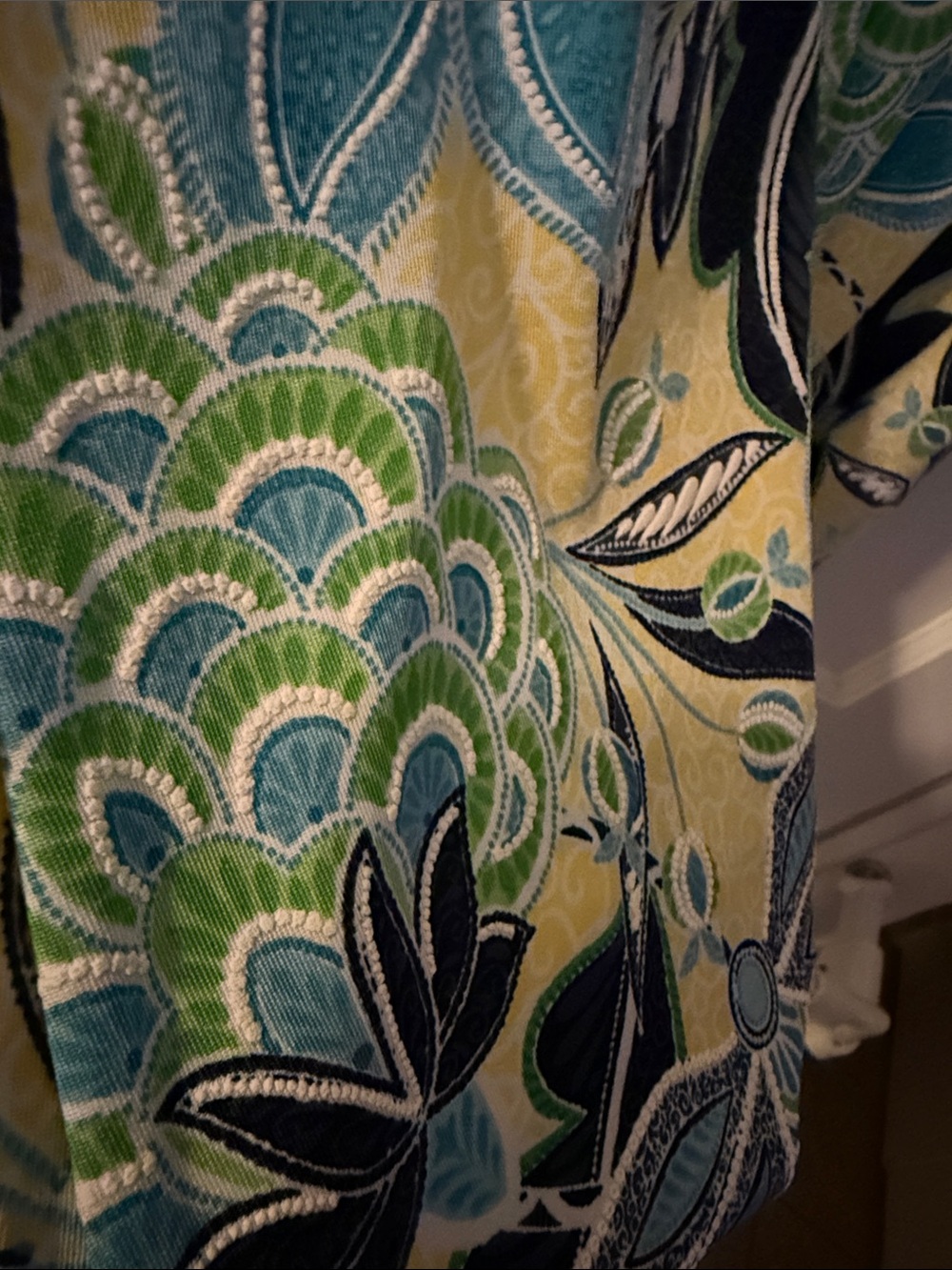 Ruby Rd. Yellow Blue Green Floral Shift Dress - Picture 6 of 7